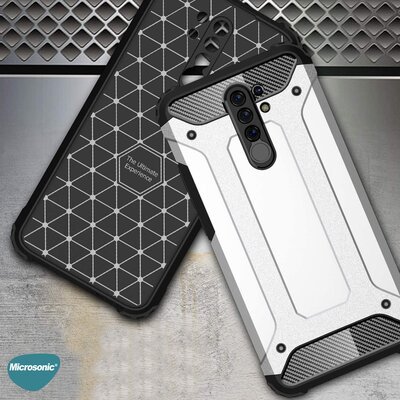 Microsonic Xiaomi Redmi 9 Kılıf Rugged Armor Mavi