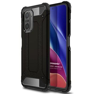 Microsonic Xiaomi Redmi K40 Kılıf Rugged Armor Siyah