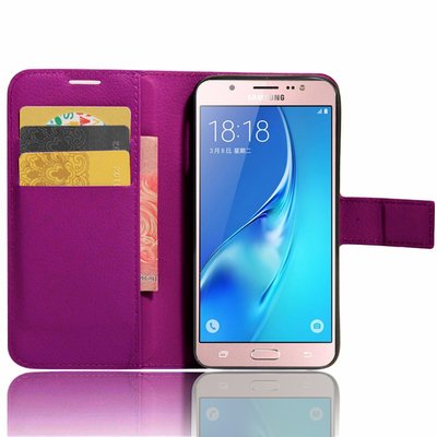 CaseUp Samsung Galaxy J5 2016 Cüzdanlı Suni Deri Kılıf Mor