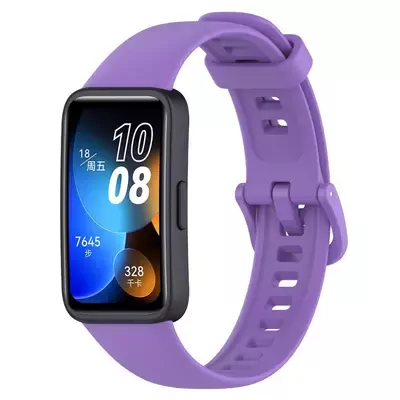 Microsonic Huawei Band 8 Kordon, Silicone Sport Band Lila