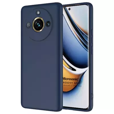 Microsonic Realme 11 Pro+ Kılıf Groovy Soft Lacivert