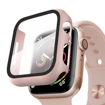 Microsonic Apple Watch Series 7 45mm Kılıf Matte Premium Slim WatchBand Rose Gold