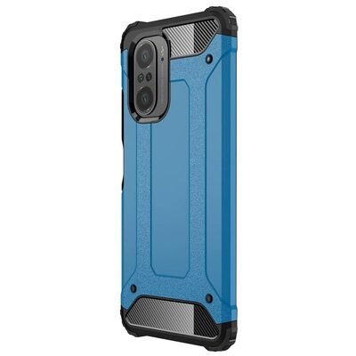 Microsonic Xiaomi Redmi K40 Kılıf Rugged Armor Mavi