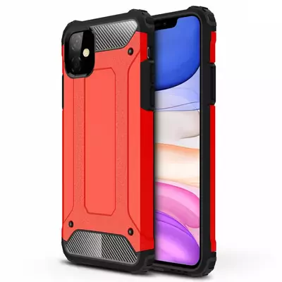 Microsonic Apple iPhone 11 (6.1'') Kılıf Rugged Armor Kırmızı