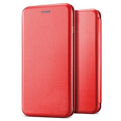 Microsonic Samsung Galaxy A10 Kılıf Slim Leather Design Flip Cover Kırmızı