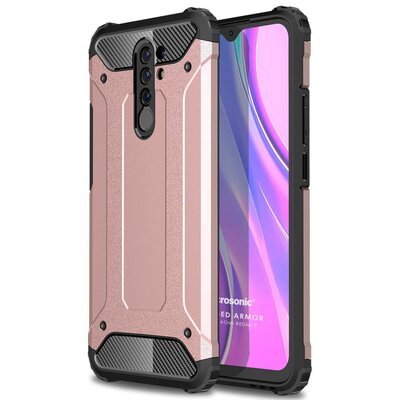 Microsonic Xiaomi Redmi 9 Kılıf Rugged Armor Rose Gold