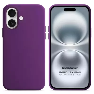 Microsonic Apple iPhone 16 Plus Kılıf Liquid Lansman Silikon Mor