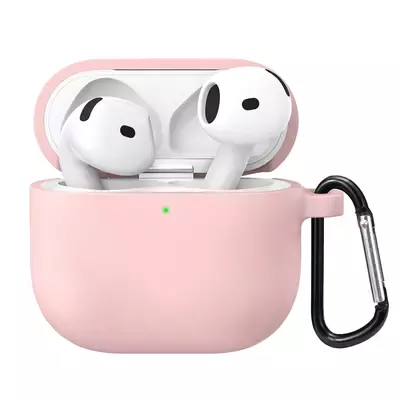 Microsonic Airpods 4.Nesil / ANC Liquid Silicone Lansman Pembe