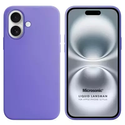 Microsonic Apple iPhone 16 Plus Kılıf Liquid Lansman Silikon Lila