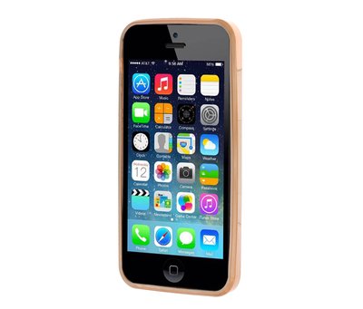 CaseUp Apple iPhone 5 Lazer Kesim Silikon Kılıf Gold