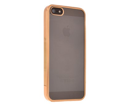 CaseUp Apple iPhone 5 Lazer Kesim Silikon Kılıf Gold