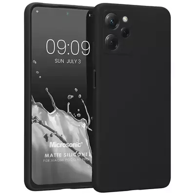 Microsonic Xiaomi Poco X5 Pro Kılıf Matte Silicone Siyah