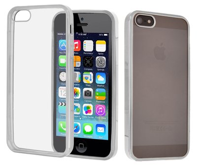 CaseUp Apple iPhone 5 Lazer Kesim Silikon Kılıf Gümüş