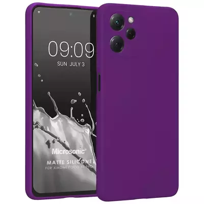 Microsonic Xiaomi Poco X5 Pro Kılıf Matte Silicone Mor