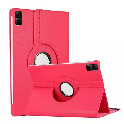 Microsonic Xiaomi Redmi Pad Kılıf 360 Dönerli Stand Deri Koyu Pembe