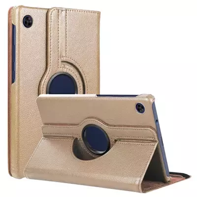 Microsonic Huawei MatePad SE Kılıf 360 Rotating Stand Deri Gold