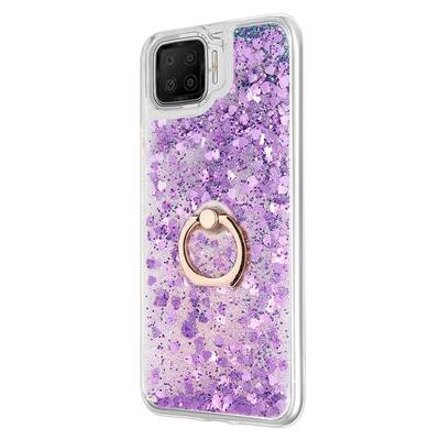 Microsonic Oppo A73 Kılıf Glitter Liquid Holder Mor