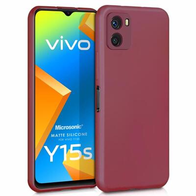 Microsonic Vivo Y15s Kılıf Matte Silicone Mor