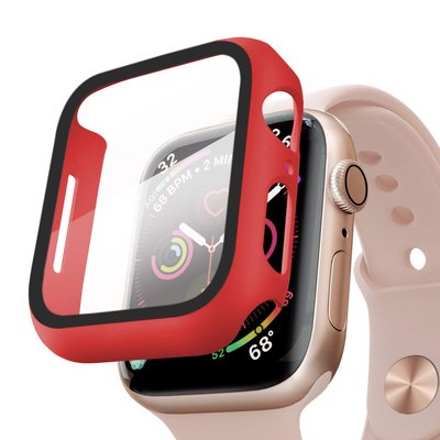 Microsonic Apple Watch Series 7 41mm Kılıf Matte Premium Slim WatchBand Kırmızı