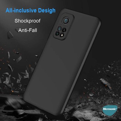 Microsonic Xiaomi Mi 10T Kılıf Double Dip 360 Protective AYS Siyah Kırmızı