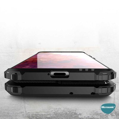 Microsonic Samsung Galaxy S21 Ultra Kılıf Rugged Armor Siyah