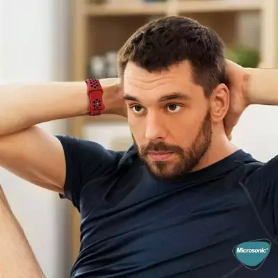 Microsonic Apple Watch Ultra 3 Kordon Rainbow Band Mavi Turkuaz