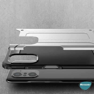 Microsonic Xiaomi Mi 11i Kılıf Rugged Armor Mavi