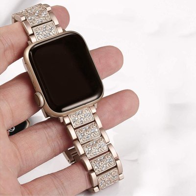 Microsonic Apple Watch Series 2 42mm Metal Dressy Jewelry Kordon Gold