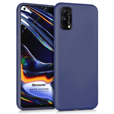 Microsonic Realme 7 Pro Kılıf Matte Silicone Lacivert