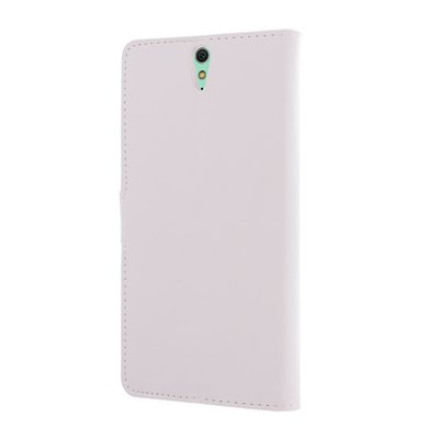 CaseUp Sony Xperia C5 Ultra Cüzdanlı Suni Deri Kılıf Beyaz