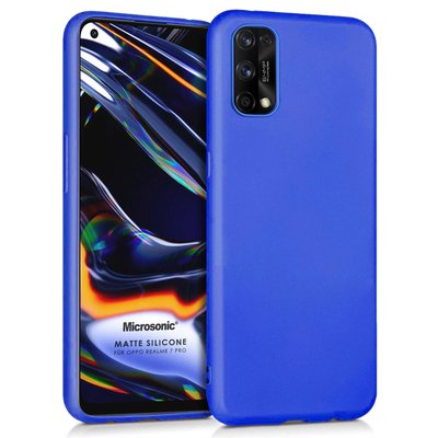 Microsonic Realme 7 Pro Kılıf Matte Silicone Mavi