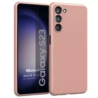 Microsonic Samsung Galaxy S23 Kılıf Matte Silicone Rose Gold