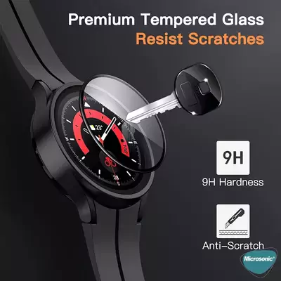 Microsonic Samsung Galaxy Watch 5 Pro 45mm Tam Kaplayan Nano Cam Ekran Koruyucu Siyah