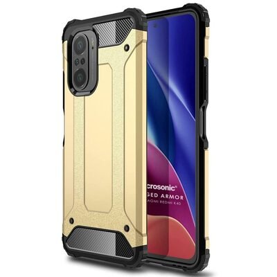 Microsonic Xiaomi Redmi K40 Pro+ Kılıf Rugged Armor Gold