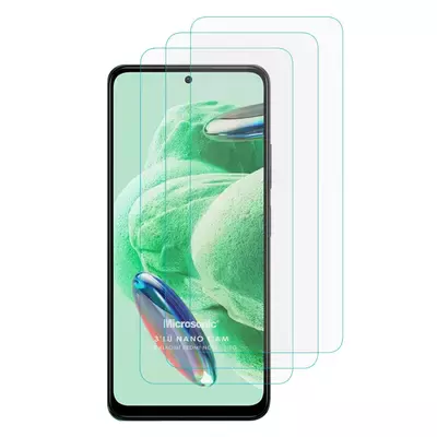 Microsonic Xiaomi Redmi Note 12 Screen Protector Nano Glass Cam Ekran Koruyucu (3`lü Paket)