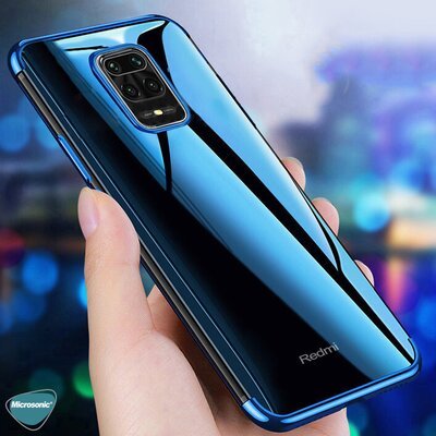 Microsonic Xiaomi Redmi Note 9S Kılıf Skyfall Transparent Clear Siyah