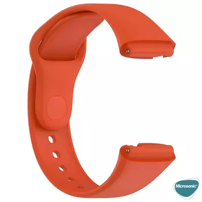 Microsonic Xiaomi Redmi Watch 3 Lite Kordon, Silicone Sport Band Turuncu