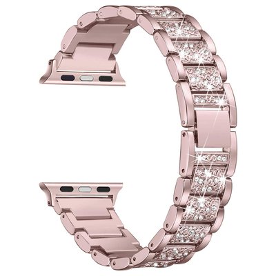 Microsonic Apple Watch Series 2 42mm Metal Dressy Jewelry Kordon Rose Gold