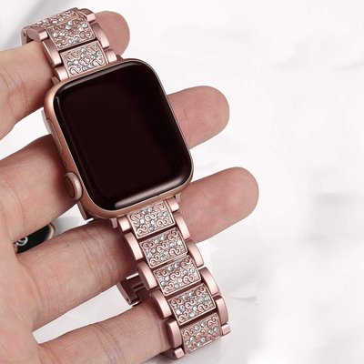 Microsonic Apple Watch Series 2 42mm Metal Dressy Jewelry Kordon Rose Gold