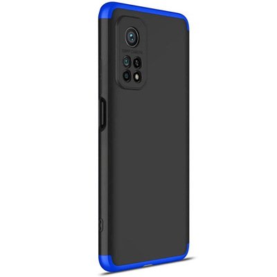 Microsonic Xiaomi Mi 10T Pro Kılıf Double Dip 360 Protective AYS Siyah Mavi