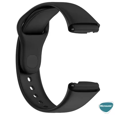 Microsonic Xiaomi Redmi Watch 3 Lite Kordon, Silicone Sport Band Siyah