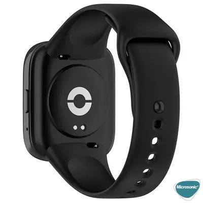 Microsonic Xiaomi Redmi Watch 3 Lite Kordon, Silicone Sport Band Siyah