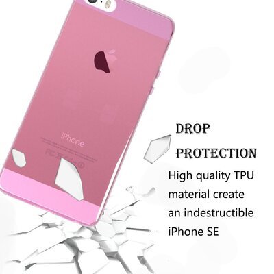 CaseUp Apple iPhone SE Kılıf Transparent Soft Pembe