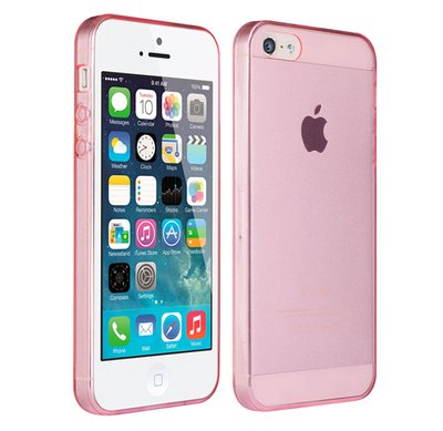 CaseUp Apple iPhone SE Kılıf Transparent Soft Pembe