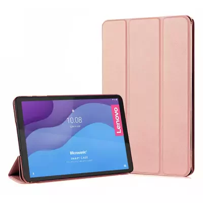 Microsonic Lenovo Tab M10 3.Nesil 10.1`` Kılıf (TB-328F) Slim Translucent Back Smart Cover Rose Gold