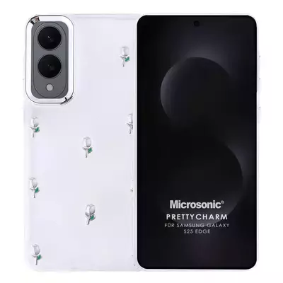 Microsonic Samsung Galaxy S25 Edge Kılıf PrettyCharm Tulip