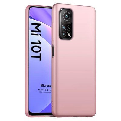 Microsonic Xiaomi Mi 10T Kılıf Matte Silicone Rose Gold