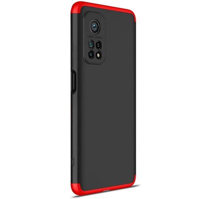 Microsonic Xiaomi Mi 10T Pro Kılıf Double Dip 360 Protective AYS Siyah Kırmızı