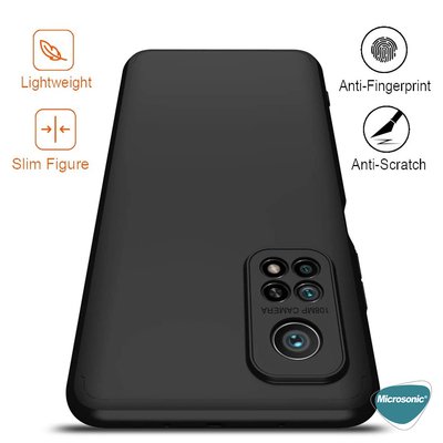 Microsonic Xiaomi Mi 10T Pro Kılıf Double Dip 360 Protective AYS Siyah Kırmızı