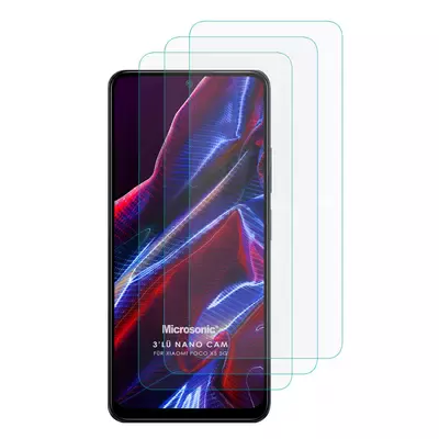 Microsonic Xiaomi Poco X5 5G Screen Protector Nano Glass Cam Ekran Koruyucu (3`lü Paket)